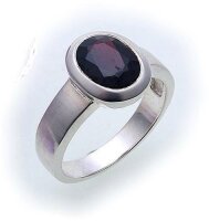 Damen Ring m. Granat in Silber 925 Sterlingsilber...