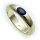 Damen Ring Safir Saphir 6x4 echt Gold 585 14 karat massiv Gelbgold Qualität