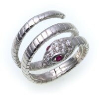 exkl. Schlangenring Silber 925 Rubin mit Zirkonia Ring...