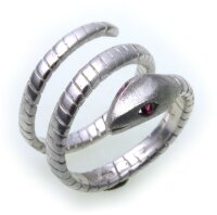 exkl. Schlangenring Silber 925 Rubin Ring Schlange Sterlingsilber Unisex