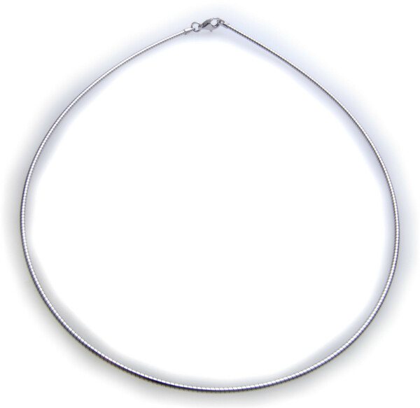 exklusives Collier echt Silber 925 Sterlingsilber Halsreif Damen Halskette 38 cm