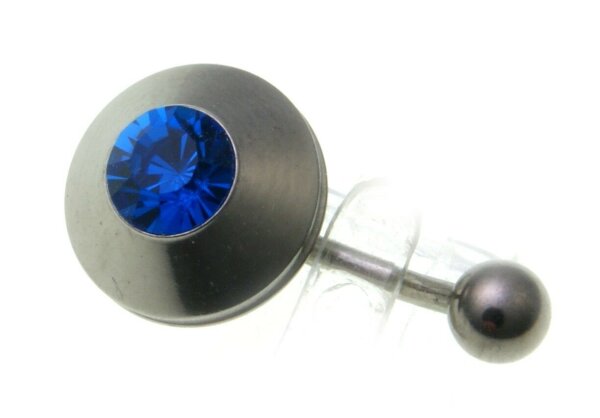 Piercing Bauchnabel Titan blau Banane Bauchnabelpiercing  hellblau Qualität