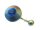 Piercing Bauchnabel Titan eloxiert Banane Bauchnabelpiercing blau Zirkonia
