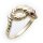 Schlangering echt Gold 333 mit Rubin Ring Schlange Gelbgold Unisex N8387 RU