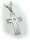 Anhänger Kreuz echt Silber 925 Zirkonia 24 mm poliert Sterlingsilber Unisex