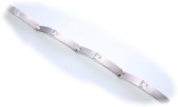 Armband Zirkonia echt Silber 925 mattiert 18,5cm...