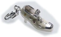 Charm Schuh Pumps weiß lackiert Silber 925...