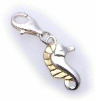 Charm Seepferdchen echt Silber 925 Bettelarmband...