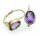 Damen Ohrringe Bouton  echt Amethyst 8x6mm Gold 333 Qualität Gelbgold