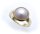 Damen Ring echt Gold 585 Mabe Perle 10 mm Glanz Gelbgold Qualität