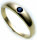 Damen Ring echt Gold 585 Safir 14kt Taufring Juwelierqualität Saphir Gelbgold