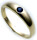 Damen Ring echt Gold 585 Safir 14kt Taufring Juwelierqualität Saphir Gelbgold 50