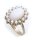 Damen Ring echt Opal 12 x 8 echt Gold 333 Zirkonia Gelbgold