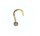 Piercing Nase echt Gold 750 mit Brillant Nasenstecker Gelbgold