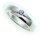 Damen Ring echt Silber 925 mit Zirkonia teilmatt Sterlingsilber
