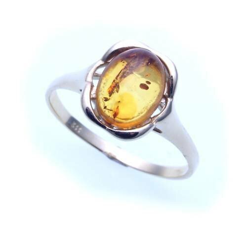 Damen Ring echter Bernstein a d Ostsee echt Silber 925 Sterlingsilber Damen 8544