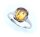 Damen Ring echter Bernstein a d Ostsee echt Silber 925 Sterlingsilber Damen 8544