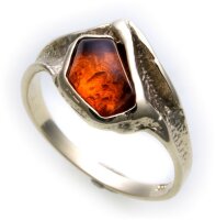 Damen Ring echter Bernstein aus de Ostsee echt Gold 585...