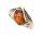 Damen Ring echter Bernstein aus de Ostsee echt Gold 585 Gelbgold 14k N8545 BE 5