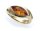 Damen Ring echter Bernstein aus de Ostsee echt Gold 585 Gelbgold Qualität OS1005