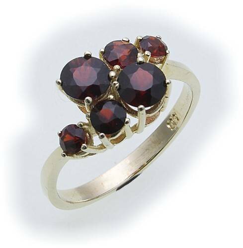 Damen Ring m. Granat in Silber 925 Granatring Sterlingsilber Qualität 8289/8GR