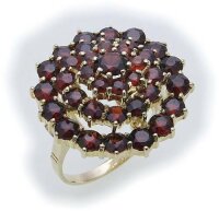 Damen Ring m. Granat in Silber 925 Granatring...