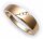 Damen Ring mit Brillant 0,045ct echt Gold 585 Gelbgold teilmatt Diamant