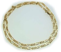 Halskette Kette Figarokette  echt Gold 333 3,5 mm 45 cm Gelbgold Unisex