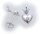 Silber 925 Ohrstecker Herz mit Krone mit Zirkonia Sterlingsilber Qualität Neu