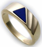 Herren Ring echt Gold 333 echt Lapis alle Steine mögl. 8kt Herrenring Gelbgold