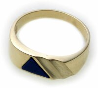 Herren Ring echt Gold 333 echt Lapis alle Steine mögl. 8kt Herrenring Gelbgold