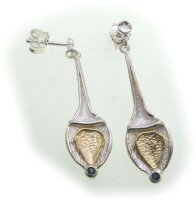 Ohrringe Hänger echt Sterlingsilber 925 Saphir...