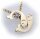 Sternzeichen Fische echt Gold 333 Diamant 0,01ct Gelbgold Brillant