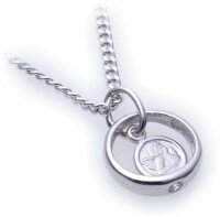 Taufring mit Schutzengel Zirkonia 333 Weißgold o...