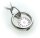 Taufring mit Uhr Smaragd 333 Weißgold poliert ohne Kette 8kt Baby Taufe Qualität