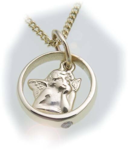 Taufring Schutzengel Zirkonia 333 Gold ohne Kette Qualität  Qualität