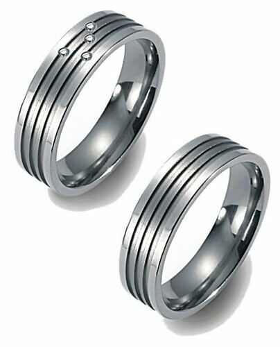 Titanfactory Titan Trauringe TF23 mit Brillant   0.04 ct. Diamant