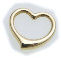 Anhänger Herz 3 D Swinging Heart poliert echt 585 Gold 14 karat Gelbgold Damen