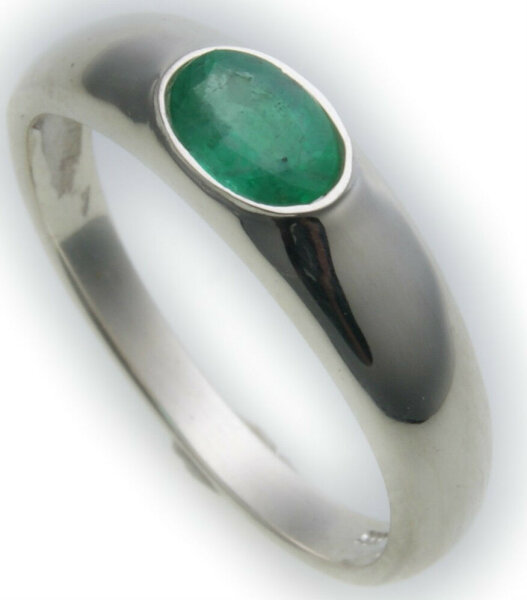 Bestpreis Damen Ring echt Weißgold 585 Smaragd 14kt Gold  made Germany Qualität