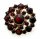 Brosche m. Granat echt Gold 333 Granatbrosche Granatschmuck Gelbgold Damen 8kt