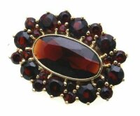 Brosche m. Granat echt Silber 925 Granatbrosche...
