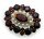 Brosche m. Granat Zuchtperle Gold 585 Granatbrosche 3037/5GR.ZP