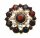 Brosche m. Granat Zuchtperle Gold 585 Granatbrosche 3900/5GR.ZP