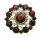 Brosche m. Granat Zuchtperle Gold 585 Granatbrosche 3900/5GR.ZP
