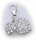 Charm Herz 2 Stück Zirkonia Silber 925 Einhänger Sterlingsilber Qualität