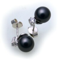 Damen Ohrringe Ohrstecker  Perlen echt Silber 925...