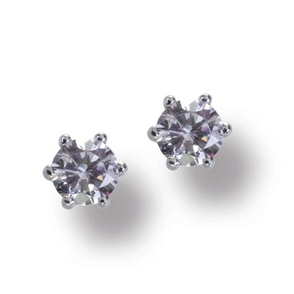 Damen Ohrringe Ohrstecker Weißgold 585 Brillant 0,40 ct. Stecker Gold Viola