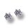 Damen Ohrringe Ohrstecker Weißgold 585 Brillant 0,40 ct. Stecker Gold Viola