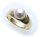 Damen Ring echt Gold 333  Perlen 8 mm  Gelbgold Zuchtperle Qualität