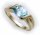 Damen Ring echt Gold 333 echt Topas 8x6 mm Glanz Gelbgold Qualität